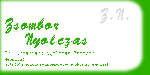 zsombor nyolczas business card